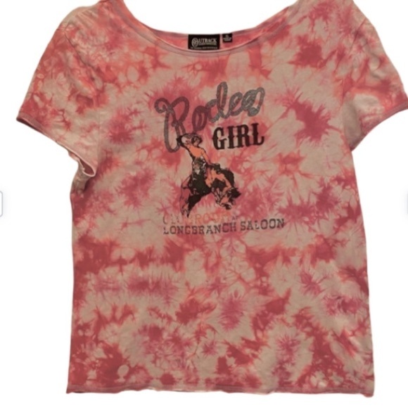 RODEO GIRL Tie Dye T Shirt Outback Trading Co. - Picture 1 of 5